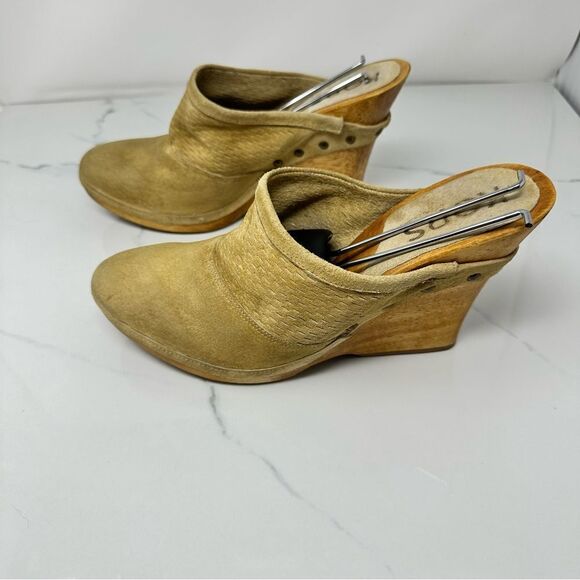 Michael Kors Nubuck Wedge Mules- Size 8 - Picture 10 of 14